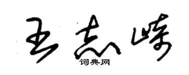 朱錫榮王志崎草書個性簽名怎么寫