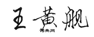 駱恆光王黃艦行書個性簽名怎么寫