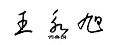 梁錦英王永旭草書個性簽名怎么寫