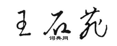 駱恆光王石菲草書個性簽名怎么寫