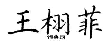丁謙王栩菲楷書個性簽名怎么寫