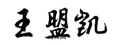 胡問遂王盟凱行書個性簽名怎么寫