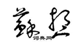 曾慶福蘇想草書個性簽名怎么寫