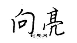 王正良向亮行書個性簽名怎么寫