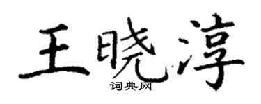 丁謙王曉淳楷書個性簽名怎么寫
