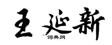 胡問遂王延新行書個性簽名怎么寫