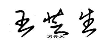 朱錫榮王芝生草書個性簽名怎么寫