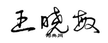 曾慶福王曉敏草書個性簽名怎么寫