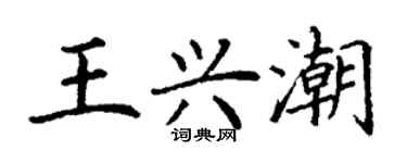 丁謙王興潮楷書個性簽名怎么寫
