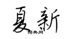 王正良夏新行書個性簽名怎么寫