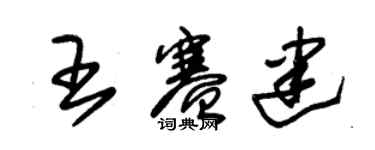朱錫榮王賽建草書個性簽名怎么寫