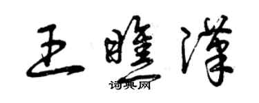 曾慶福王瞧漢草書個性簽名怎么寫