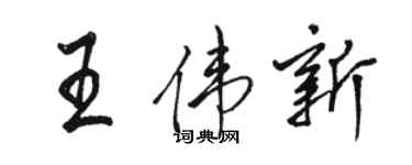 駱恆光王偉新行書個性簽名怎么寫