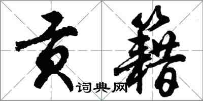 胡問遂貢籍行書怎么寫