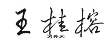 駱恆光王桂榕行書個性簽名怎么寫