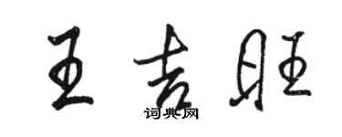 駱恆光王吉旺行書個性簽名怎么寫