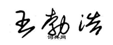 朱錫榮王勃浩草書個性簽名怎么寫