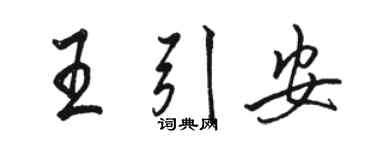 駱恆光王引安行書個性簽名怎么寫