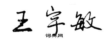 曾慶福王宇敏行書個性簽名怎么寫