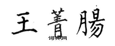 何伯昌王菁腸楷書個性簽名怎么寫