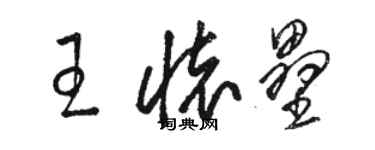 駱恆光王懷壘草書個性簽名怎么寫