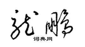 梁錦英龍鵬草書個性簽名怎么寫