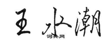 駱恆光王水潮行書個性簽名怎么寫