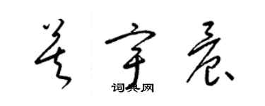 梁錦英莫宇晨草書個性簽名怎么寫