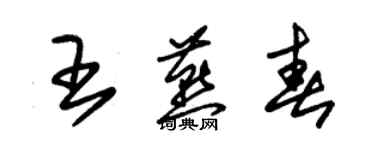 朱錫榮王燕春草書個性簽名怎么寫