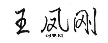 駱恆光王鳳剛行書個性簽名怎么寫