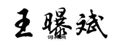 胡問遂王曝斌行書個性簽名怎么寫