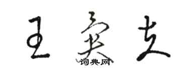 駱恆光王異夫草書個性簽名怎么寫