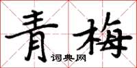 周炳元青梅楷書怎么寫