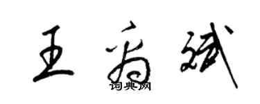 梁錦英王禹斌草書個性簽名怎么寫