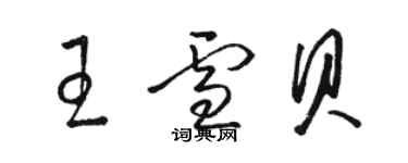 駱恆光王雪貝草書個性簽名怎么寫