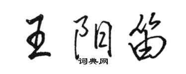 駱恆光王陽笛行書個性簽名怎么寫
