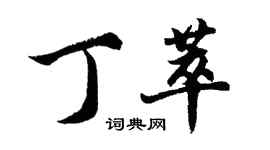胡問遂丁萃行書個性簽名怎么寫