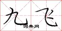 龐中華九飛楷書怎么寫