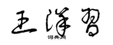 曾慶福王洋習草書個性簽名怎么寫