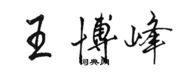 駱恆光王博峰行書個性簽名怎么寫