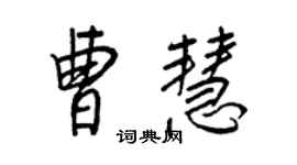 王正良曹慧行書個性簽名怎么寫