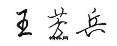 駱恆光王芳兵行書個性簽名怎么寫