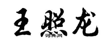 胡問遂王照龍行書個性簽名怎么寫