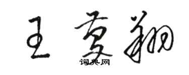 駱恆光王慶翔草書個性簽名怎么寫