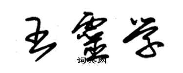 朱錫榮王靈學草書個性簽名怎么寫