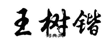 胡問遂王樹鍇行書個性簽名怎么寫
