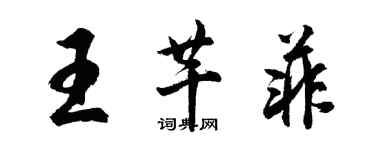 胡問遂王芊菲行書個性簽名怎么寫