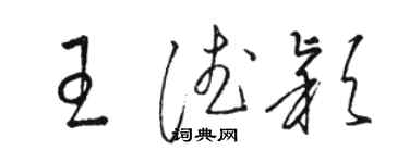 駱恆光王德穎草書個性簽名怎么寫