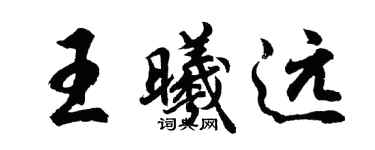 胡問遂王曦遠行書個性簽名怎么寫