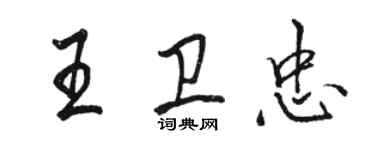 駱恆光王衛忠行書個性簽名怎么寫